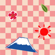 壁紙・富士山と太陽と梅