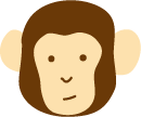 gifアニメ・お猿のアップ
