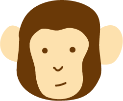 お猿のアップ1