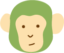 お猿のアップ6