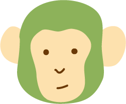 お猿のアップ3